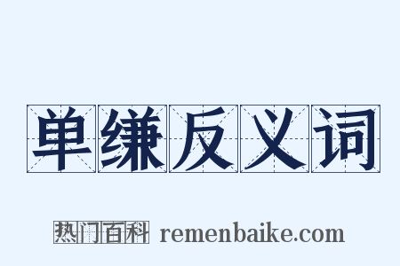 单缣反义词是什么意思的图片